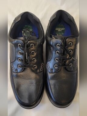 Nunn Bush Black Leather Comfort Gel Lace-Up Oxfords